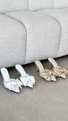 Fae Heel - Champagne Satin