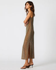NYSSA DRESS RUST MULTI